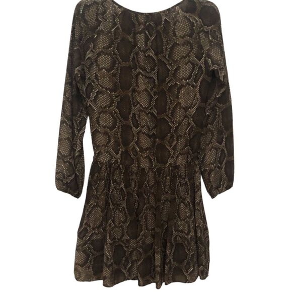 MICHAEL KORS python print pleated peasant dress - Picture 3 of 6